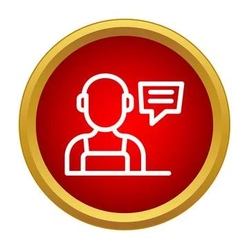 Call center agent providing online customer support service Stock Illustration