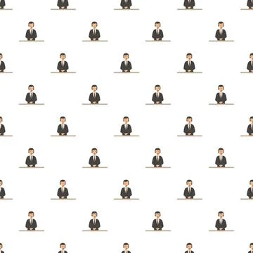 Call center agent wearing headset pattern background Illustrazione stock