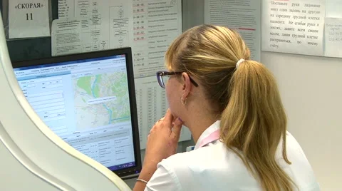 Call center of ambulance. Video stock 68138601