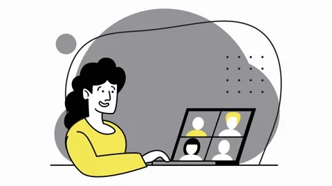 Call Center, chat, feedback, conference. Business teamwork. Distance learning. Stock Footage 152843380