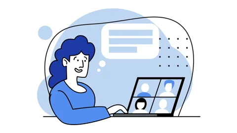 Call Center, chat, support, feedback, conference. Teamwork. Distance learning. Stock Footage 157179037