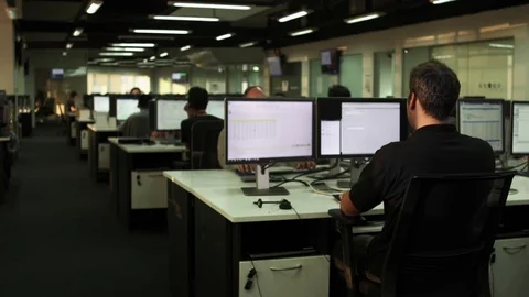 Call center, Co working team job Stock Footage 75520297