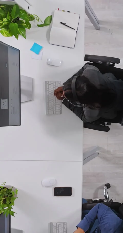 Call center, computer or people with headset for customer support, telemarketing Stock Footage 327848810