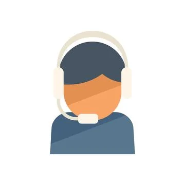 Call center customer icon flat vector. Platform system Illustrazione stock