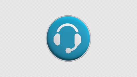 Call Center Customer Service Icon Loop With Alpha Channel 4K Stock Footage 304884768