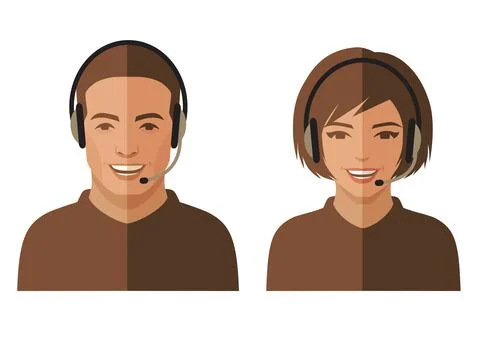Call center, customer support Stock Illustration