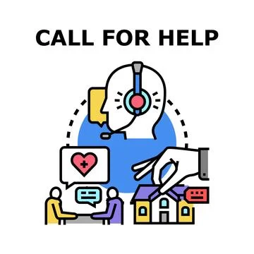 Call center customer support offering online assistance Stock Illustration