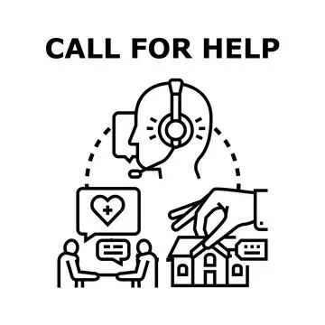 Call center customer support offering online assistance Stock Illustration