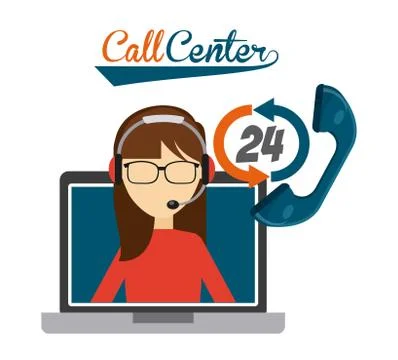 Call center design Stock Illustration