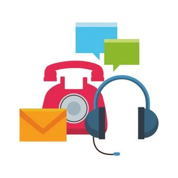 Call center elements Stock Illustration