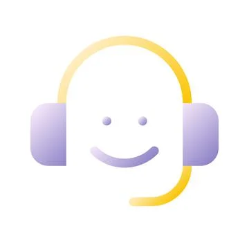 Call center flat gradient two-color ui icon Illustrazione stock