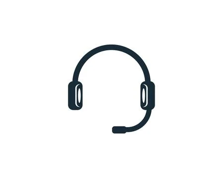 Call Center Headset Icon Vector Logo Template Illustration Design Stock Illustration