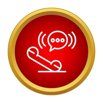 Call center hotline support communication icon button Stock Illustration