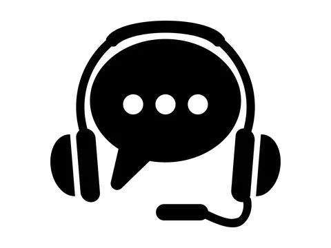 Call Center Icon with Text Message Symbol, Chat Bubble and Social Media Mes.. Stock Illustration