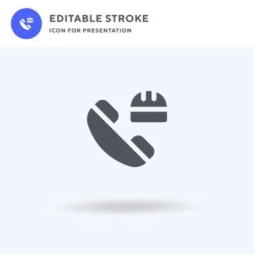 Call Center icon vector, filled flat sign, solid pictogram isolated on white Stock Illustration