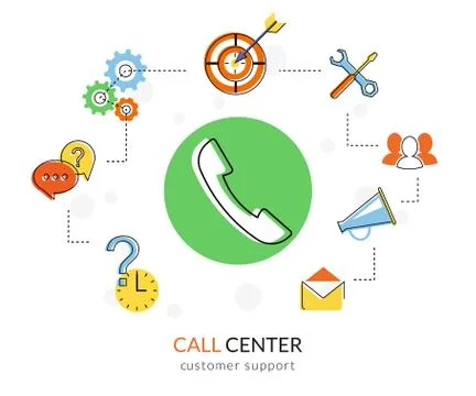 Call center Illustrazione stock