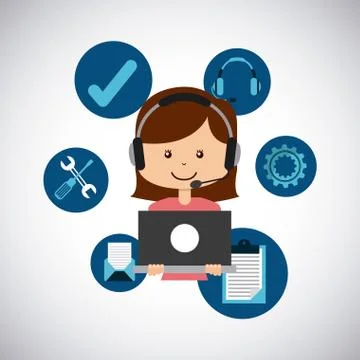 Call center Stock Illustration