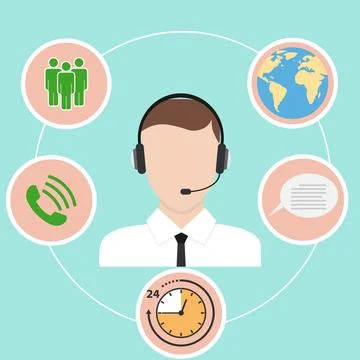 Call center Stock Illustration
