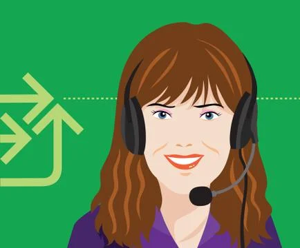Call Center Illustration Stock Illustration