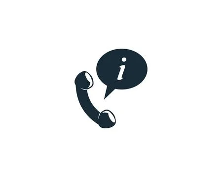 Call Center Information Icon Vector Logo Template Illustration Design Stock Illustration