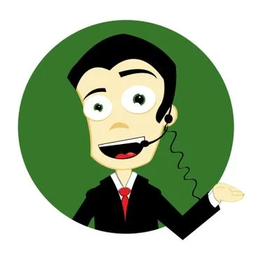 Call center man Stock Illustration