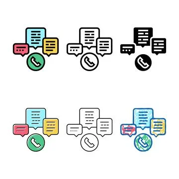 Call center multipack support color icon vector Illustrazione stock