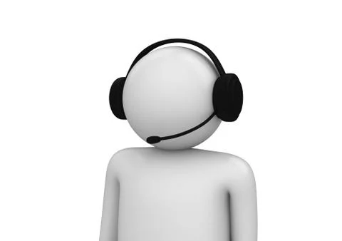 Call center operator close-up Stock Illustration