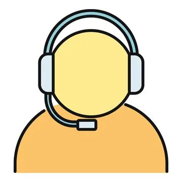 Call center operator customer service help desk icon Stock Illustration