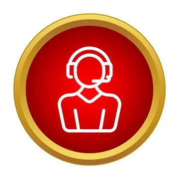 Call center operator customer support service icon イラスト素材