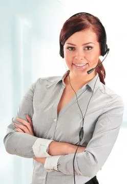 Call center operator. customer support. help desk. Stock Photos