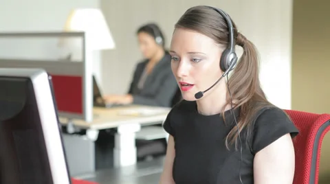 Call Center Operator Stockbeeldmateriaal 31404002