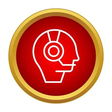 Call center operator headset profile icon design Stock Illustration