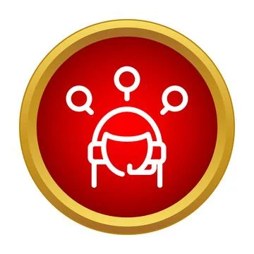 Call center operator icon providing support and service Stock Illustration