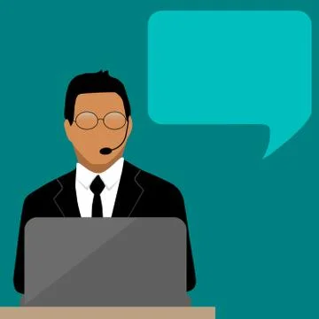 Call center operator Stock Illustration