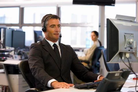 Call center operator Stock Photos