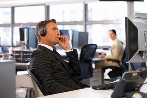 Call center operator Stock Photos