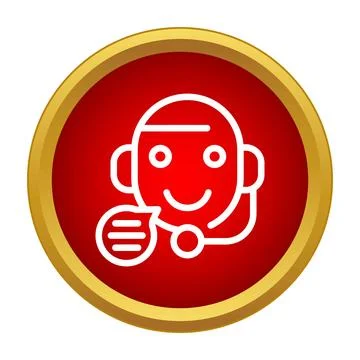 Call center operator providing customer service support Stock Illustration