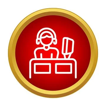 Call center operator providing customer service support hotline Stock Illustration