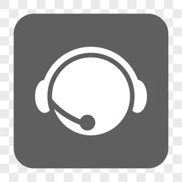 Call Center Operator Rounded Square Button Stock Illustration