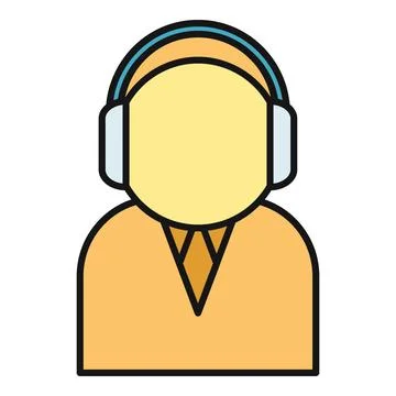 Call center operator wearing headset providing customer support Ilustração Stock
