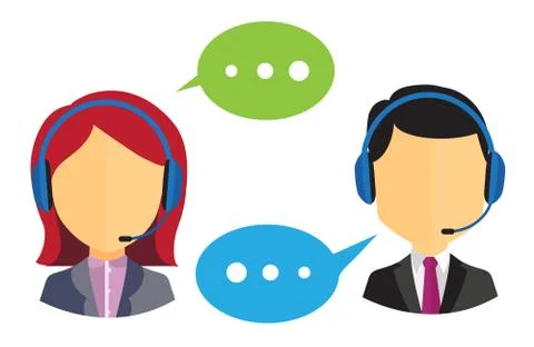 Call center operators Stock Illustration