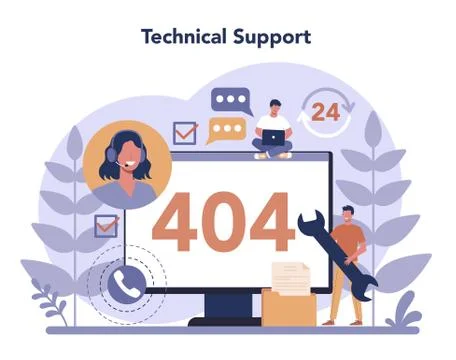 Call center or technical support concept. Idea of customer service. Stock Illustration