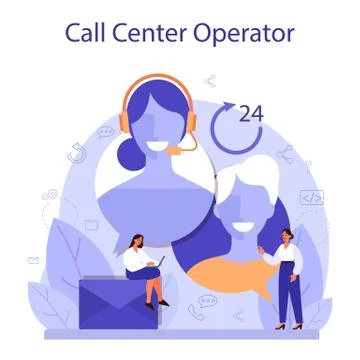 Call center or technical support concept. Idea of customer service イラスト素材