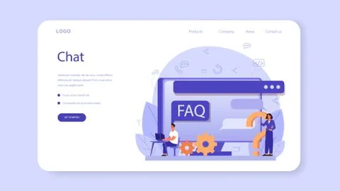 Call center or technical support web banner or landing page. イラスト素材