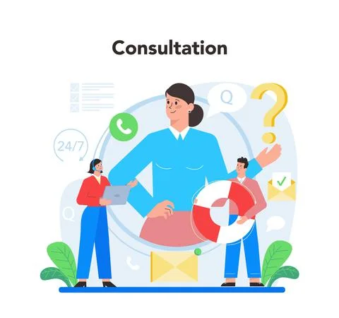 Call center or technical support concept. Idea of customer service. Stock Illustration