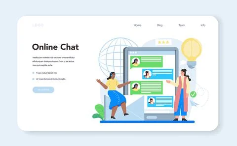 Call center or technical support web banner or landing page イラスト素材