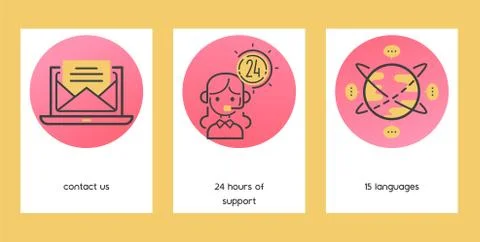 Call center pattern vector people operator in headset man woman character Stock Illustration