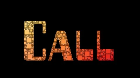 Call Center Pixelated Text Transforming Looping Squares With Glitch Effect Stock Footage 113881702