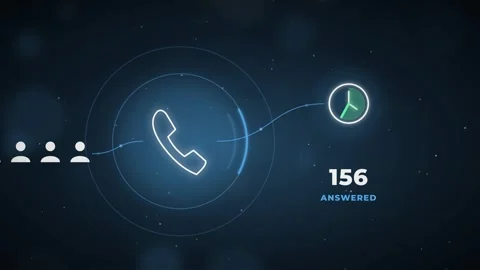 Call Center Queue Line Icons Animation Communication Graphics Customer Support Stock Footage 347289038