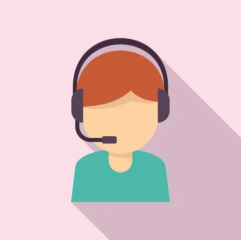 Call center request icon flat vector. Online form Stock Illustration